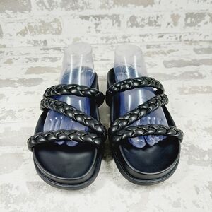 NEW bp Keaton Braided Black Slide Summer Flat Sandals B150